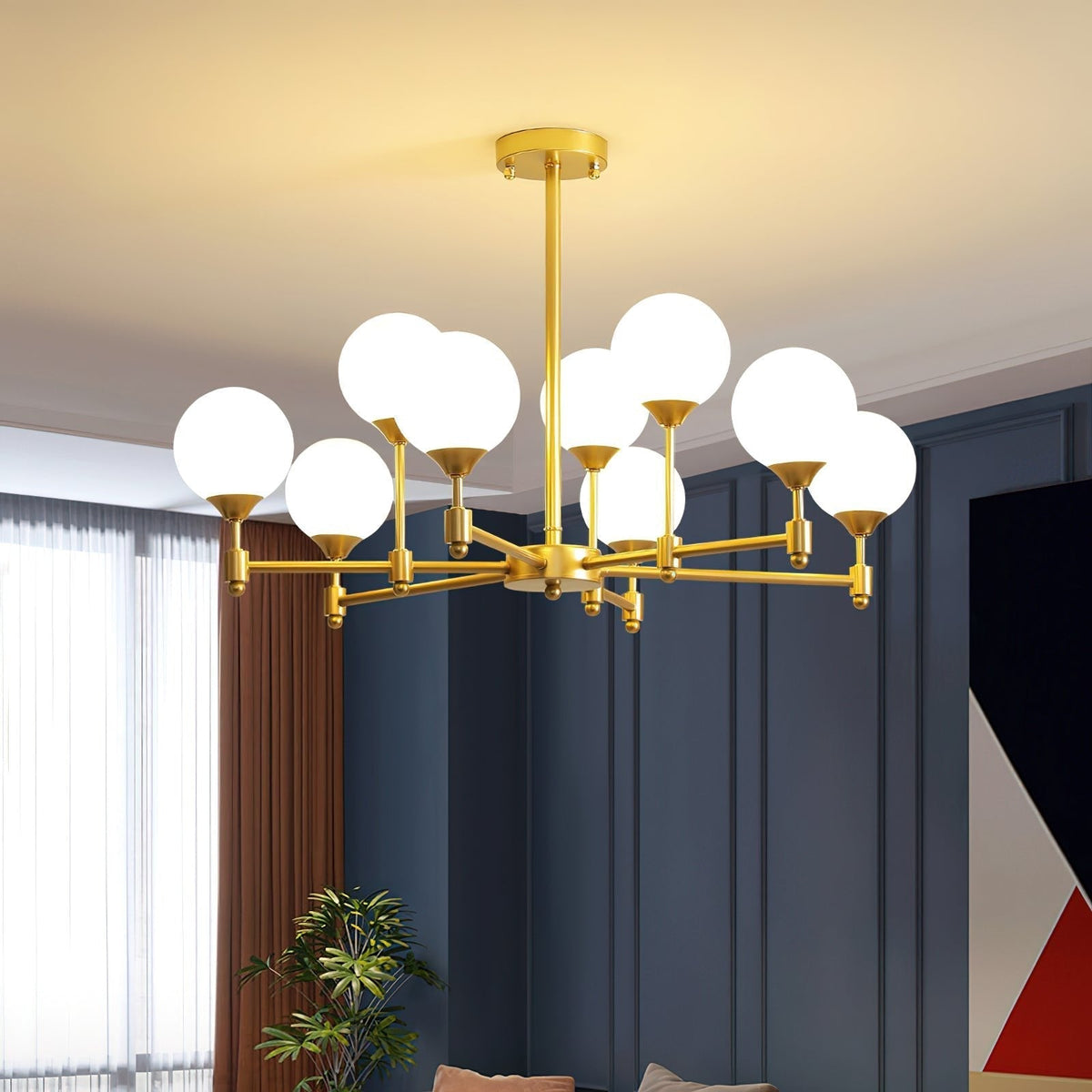 Celireon elegante kroonluchter met glas