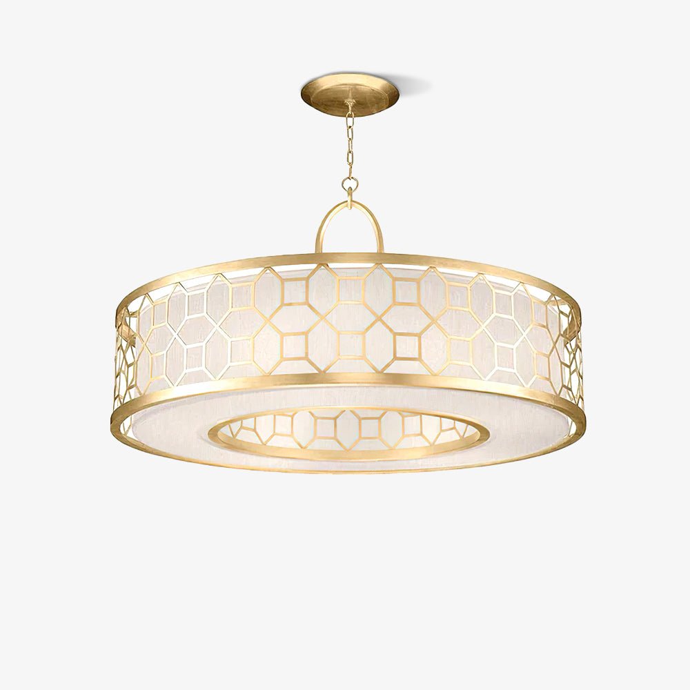 Arshaor Premium elegantie Ronde hanglamp van koper en glas