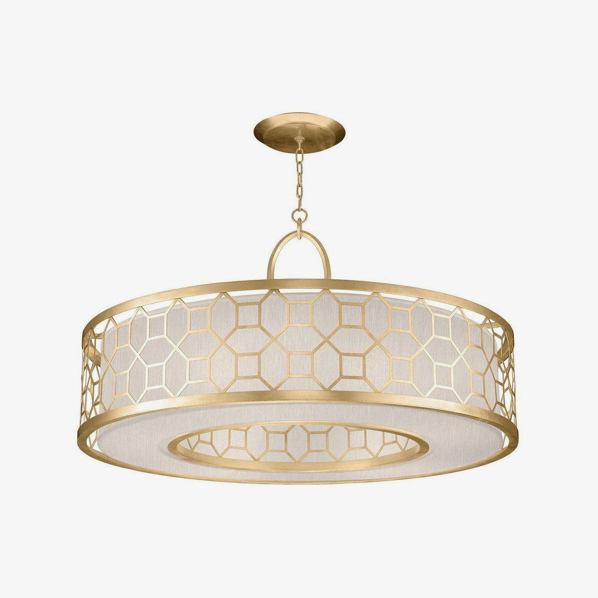 Arshaor Premium elegantie Ronde hanglamp van koper en glas