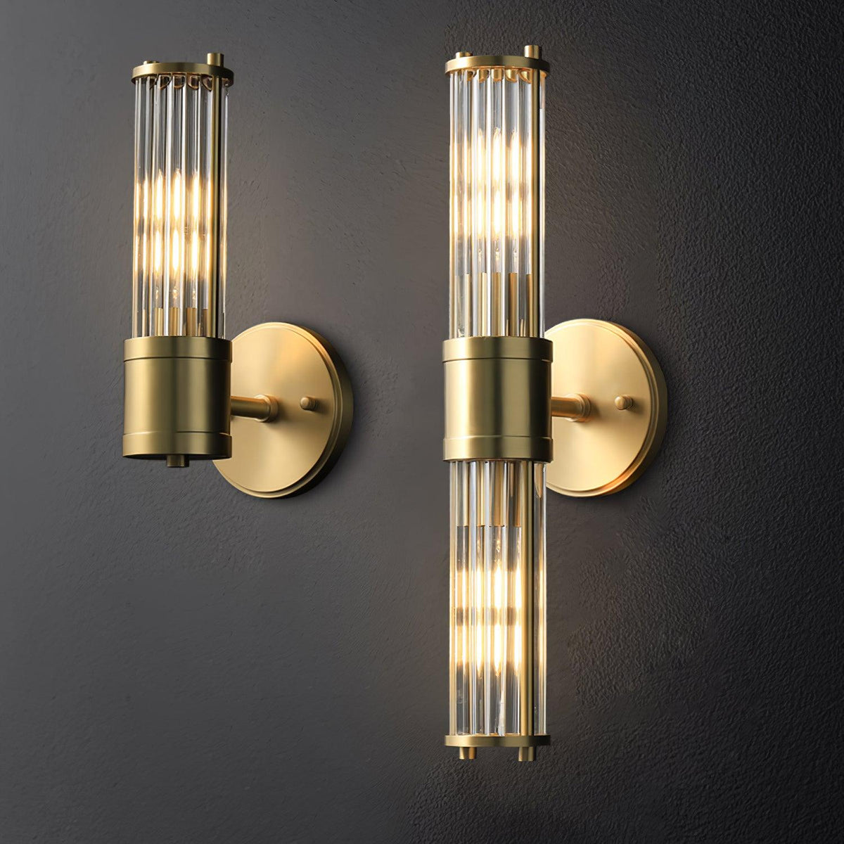Vevenisra Noordse kunst cilinderglas wandlamp van glas