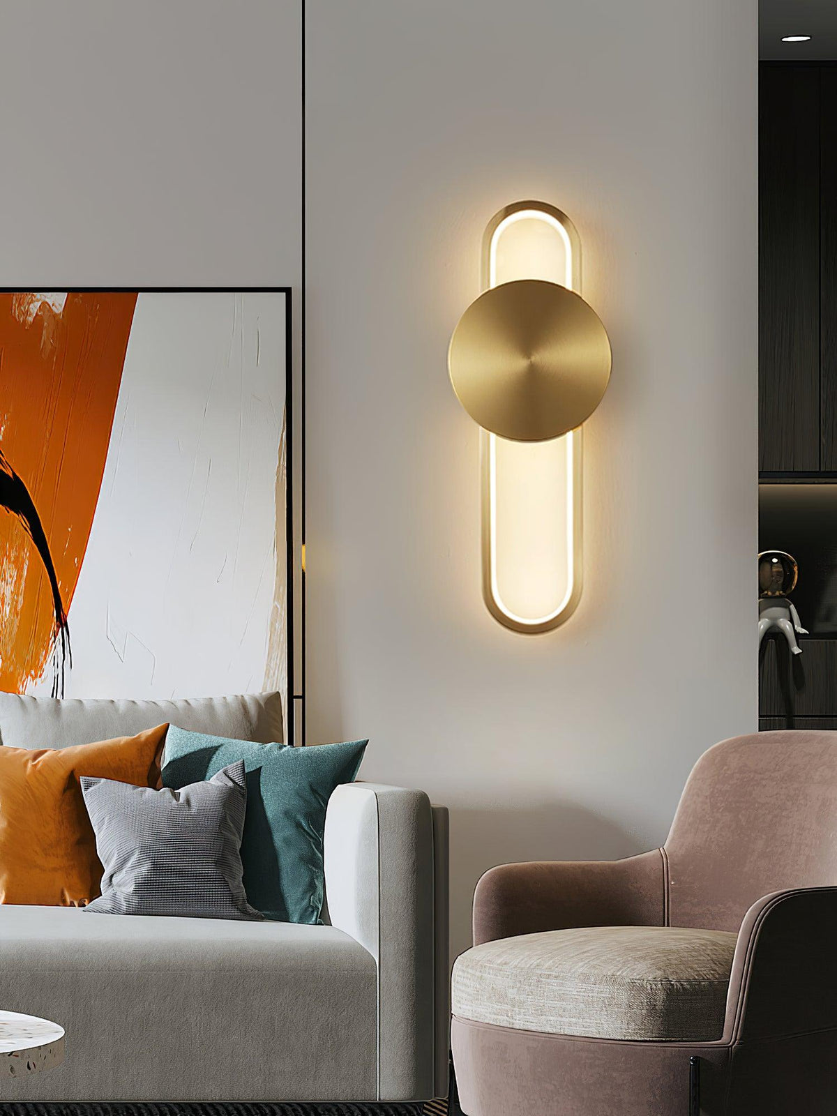 Orieniella Moderne minimalistische wandlamp van messing