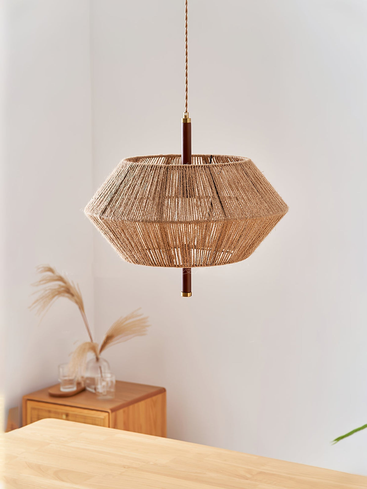 Vintage hanglamp van rotan
