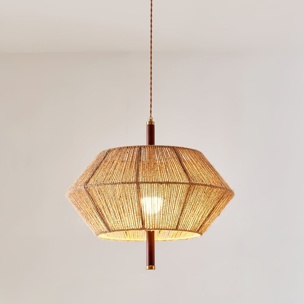 Vintage hanglamp van rotan