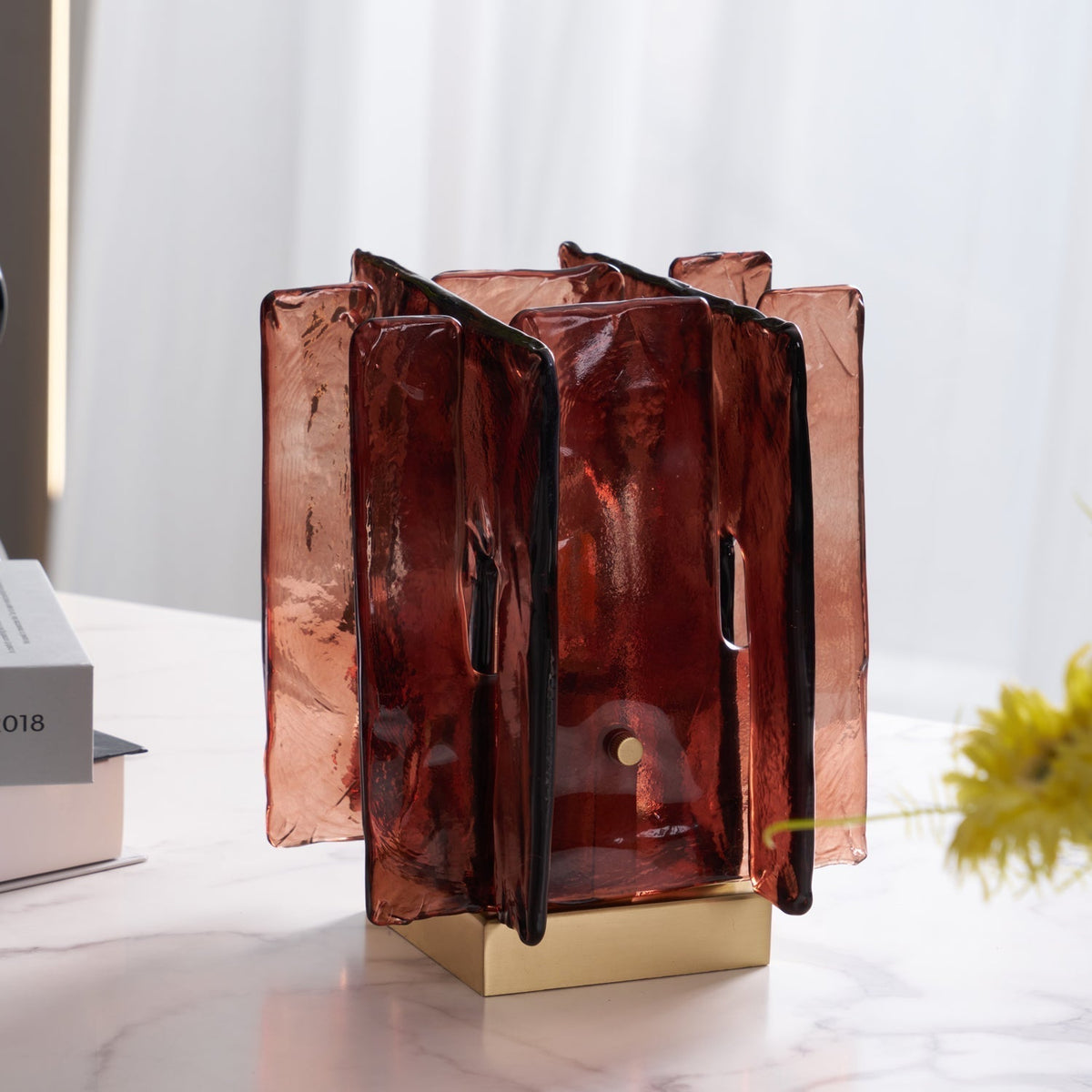 Avlaear Kunstglas tafellamp van glas
