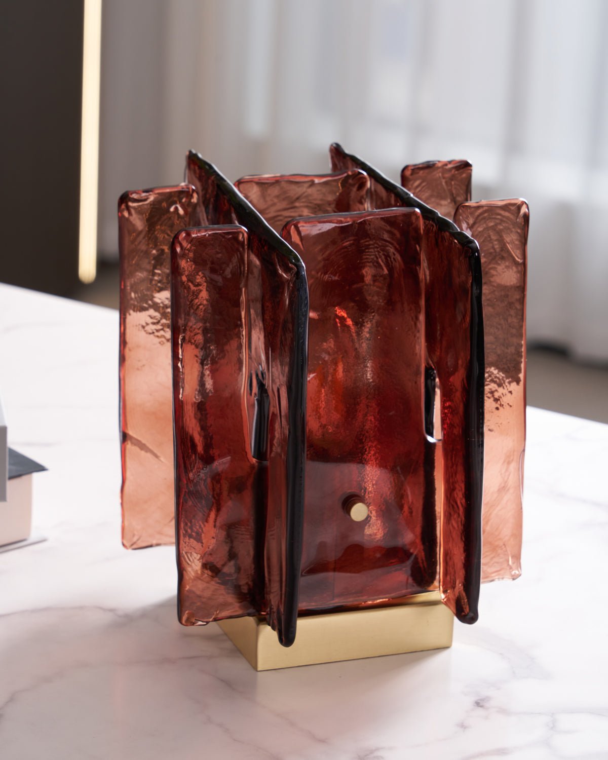 Avlaear Kunstglas tafellamp van glas