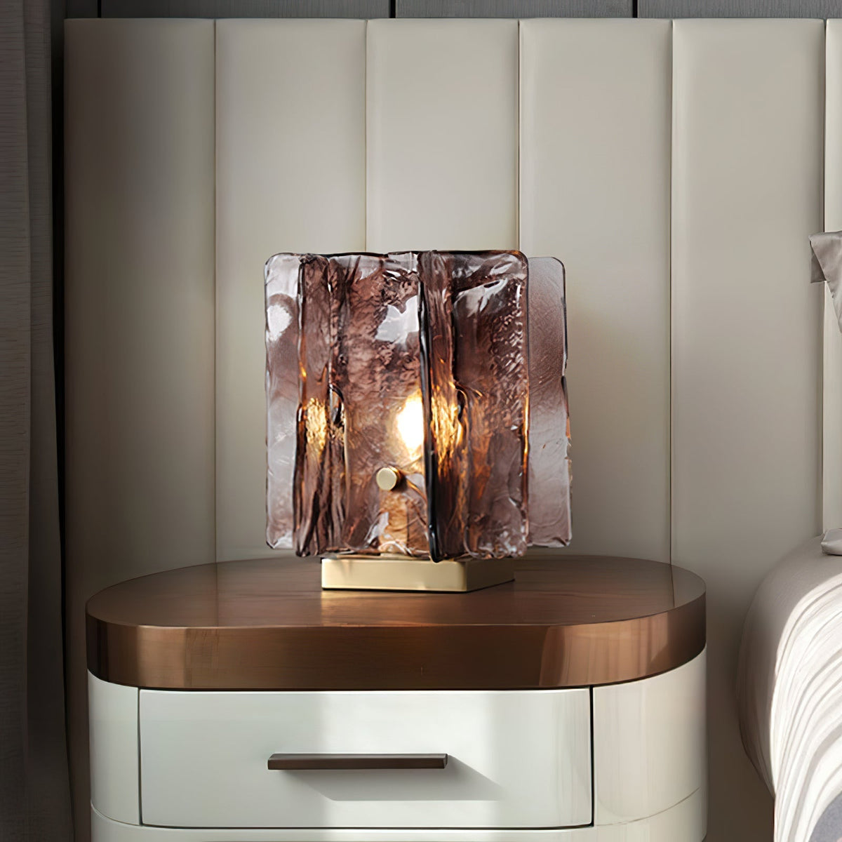 Avlaear Kunstglas tafellamp van glas