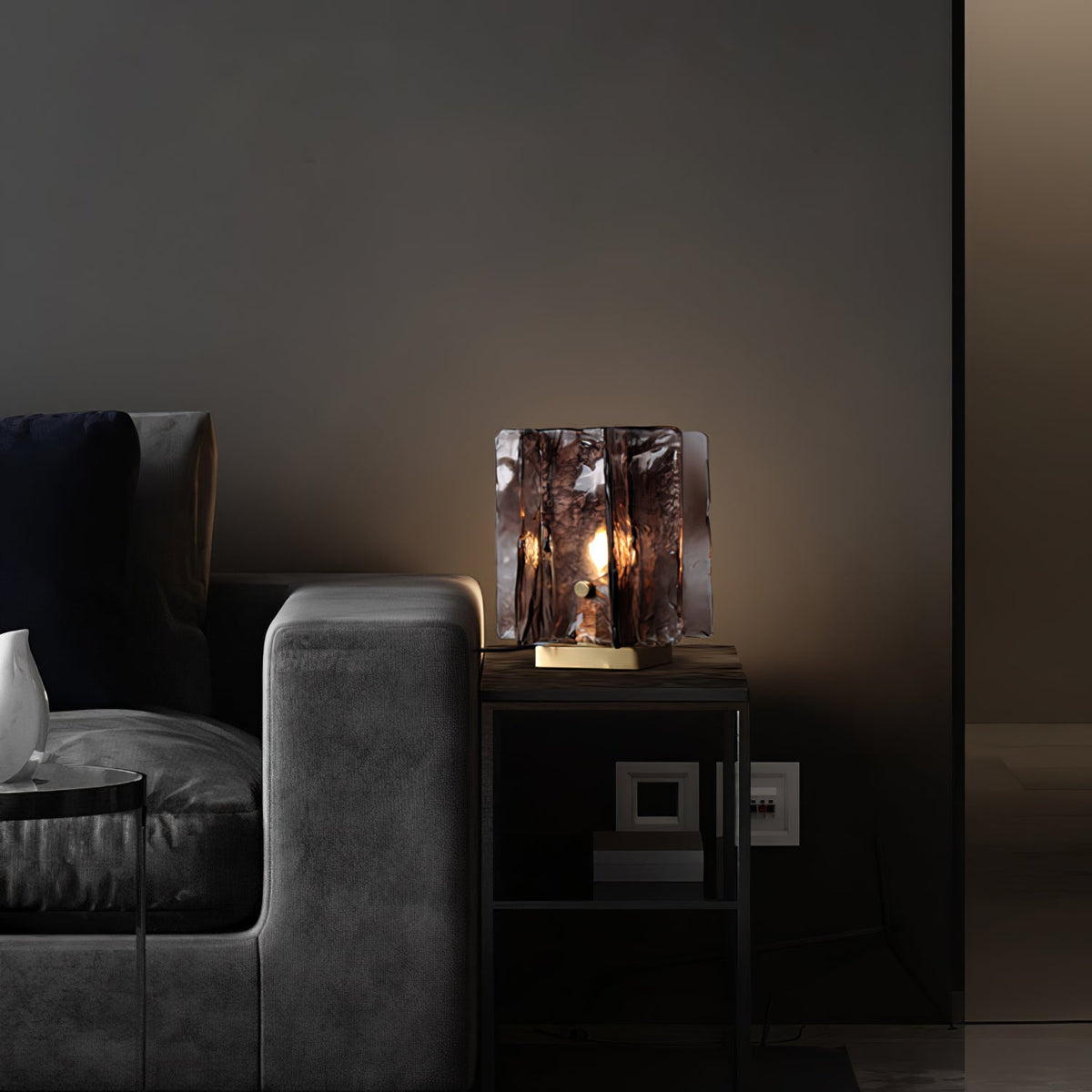 Avlaear Kunstglas tafellamp van glas