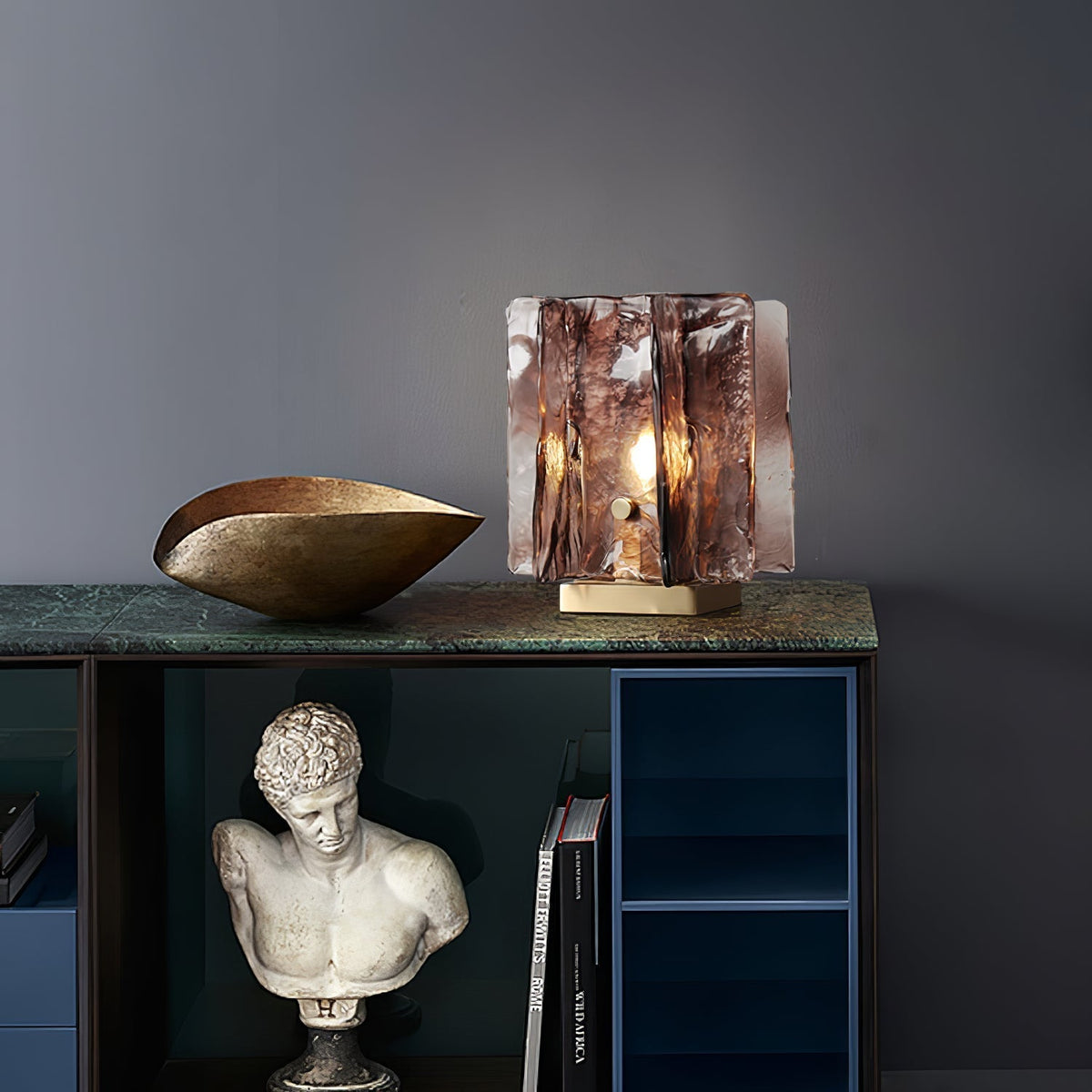 Avlaear Kunstglas tafellamp van glas