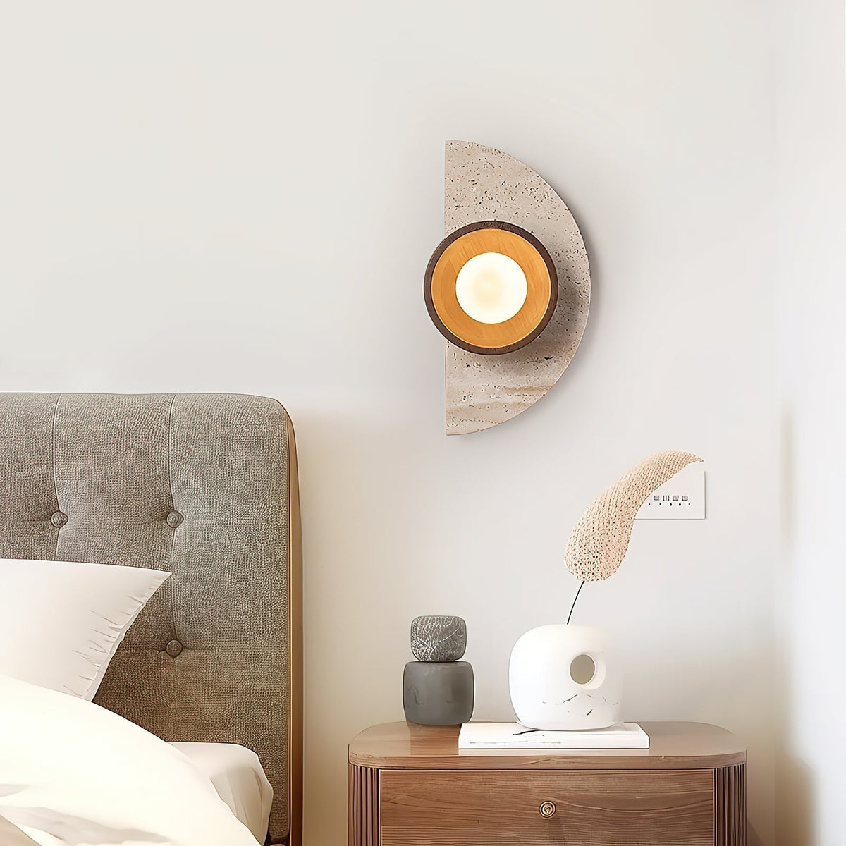 Dvaluvyi wandlamp travertin Individual Creativity