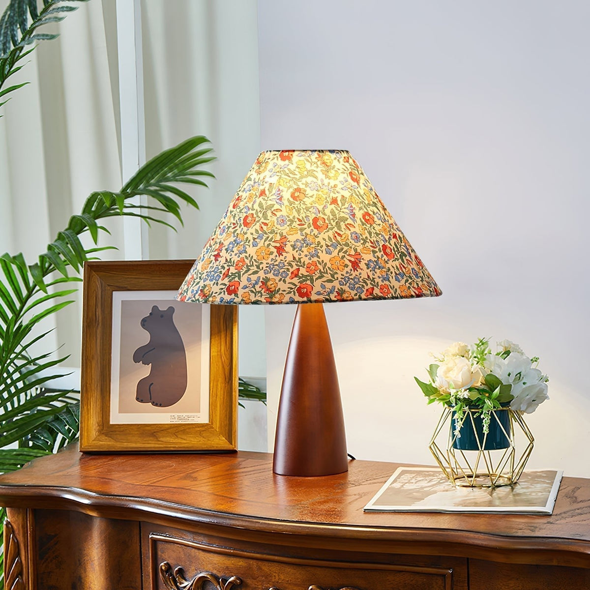 Ber Vintage Houten tafellamp