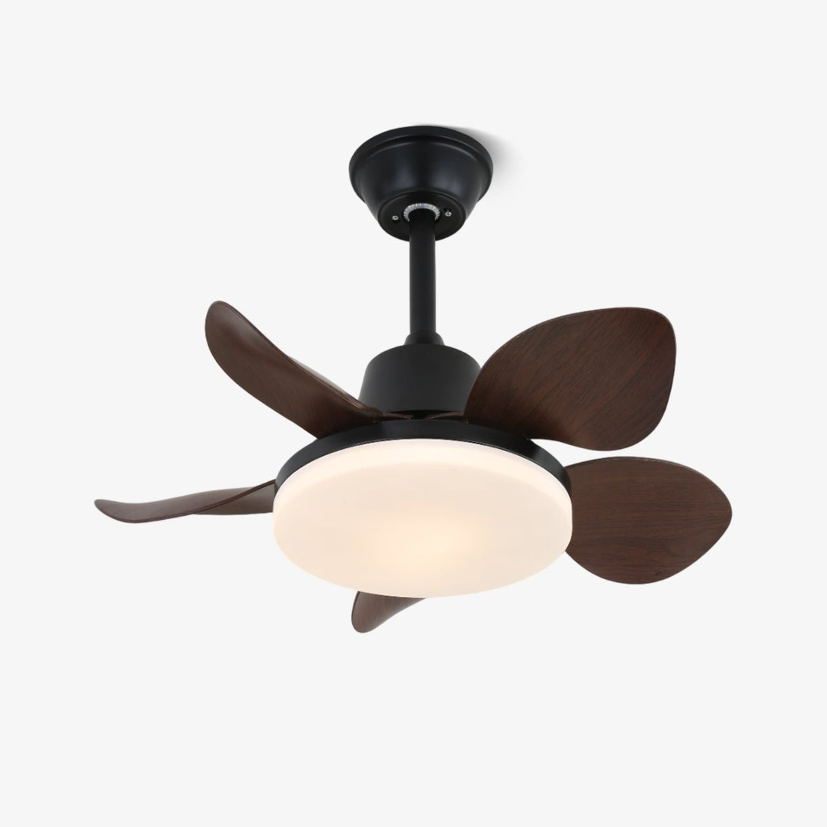 Veyra Moderne plafondventilator met verlichting van walnoothout