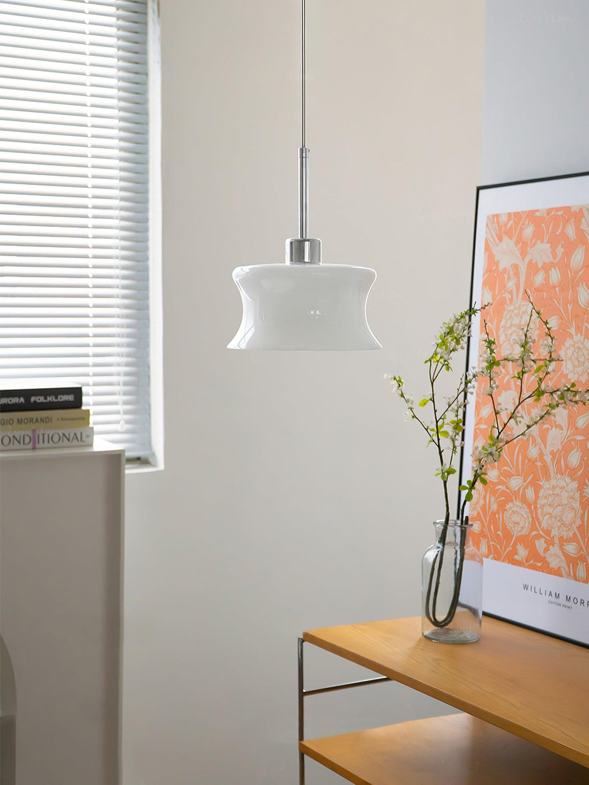 Zenthia klassieke hanglamp met beige en goudkleurig glas