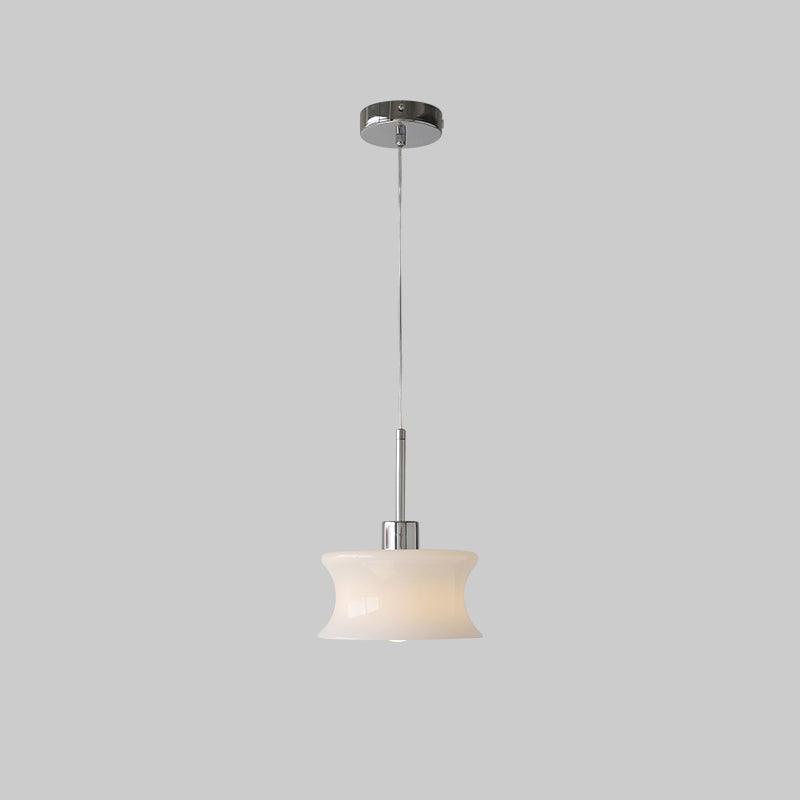 Zenthia klassieke hanglamp met beige en goudkleurig glas