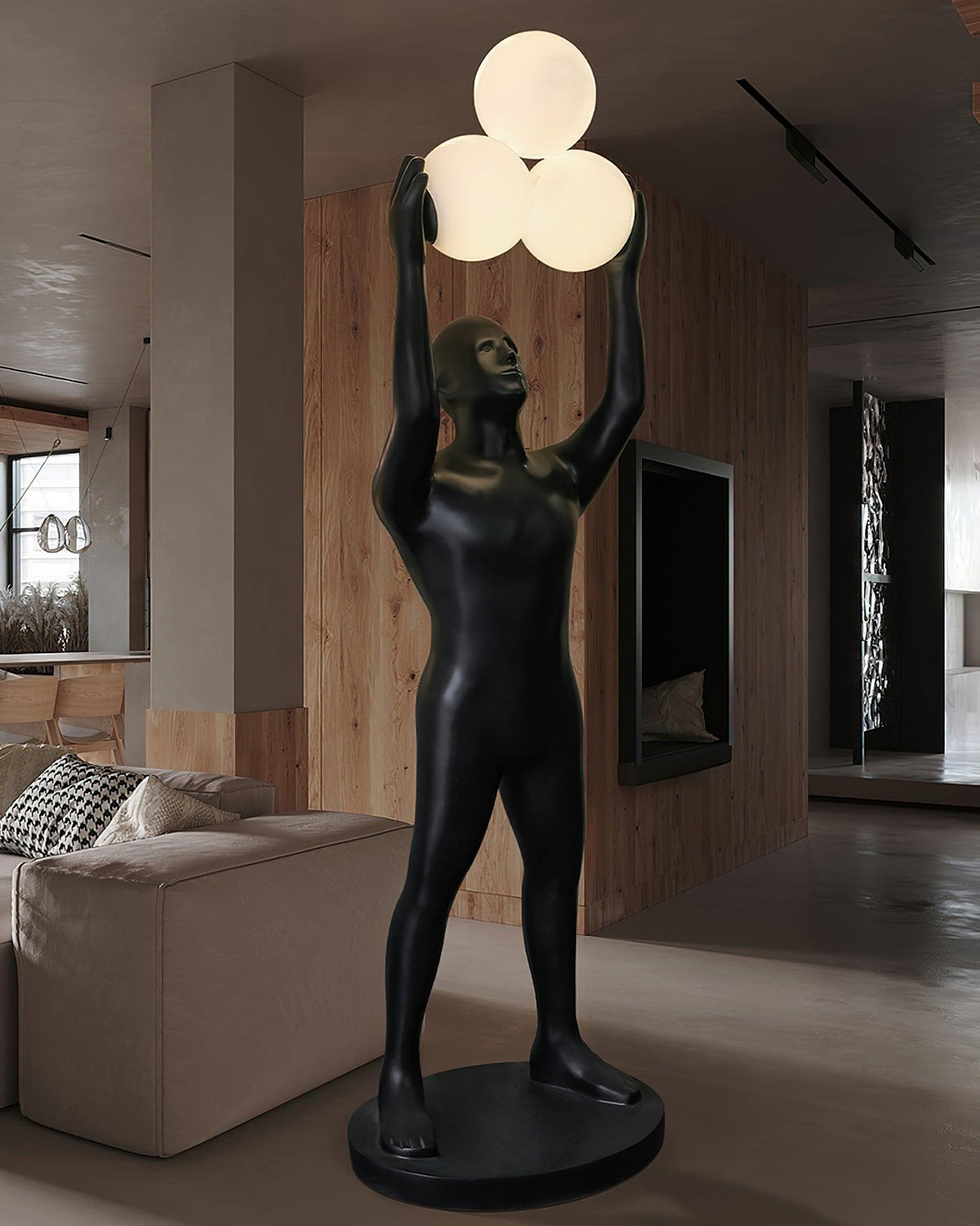 Eurshaia vloerlamp in zwart