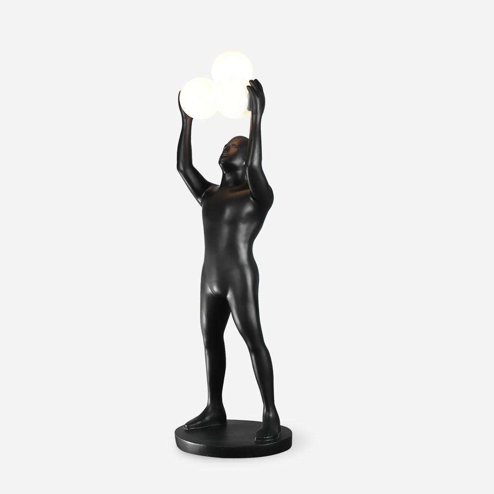 Eurshaia vloerlamp in zwart