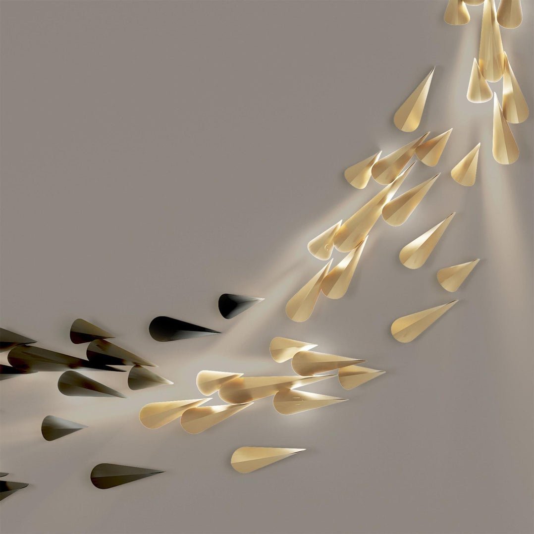 Avynis Abstract messing wandlamp