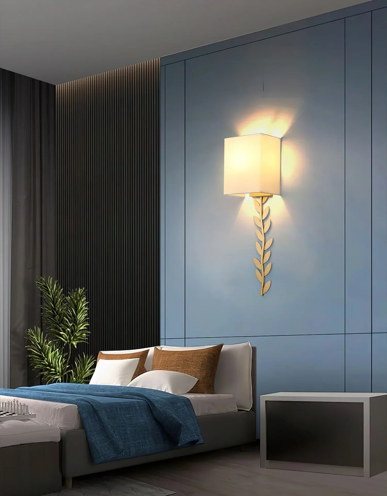 Valentina Modern Minimalisme Metaal Stof Wandlamp Slaapkamer Eetkamer