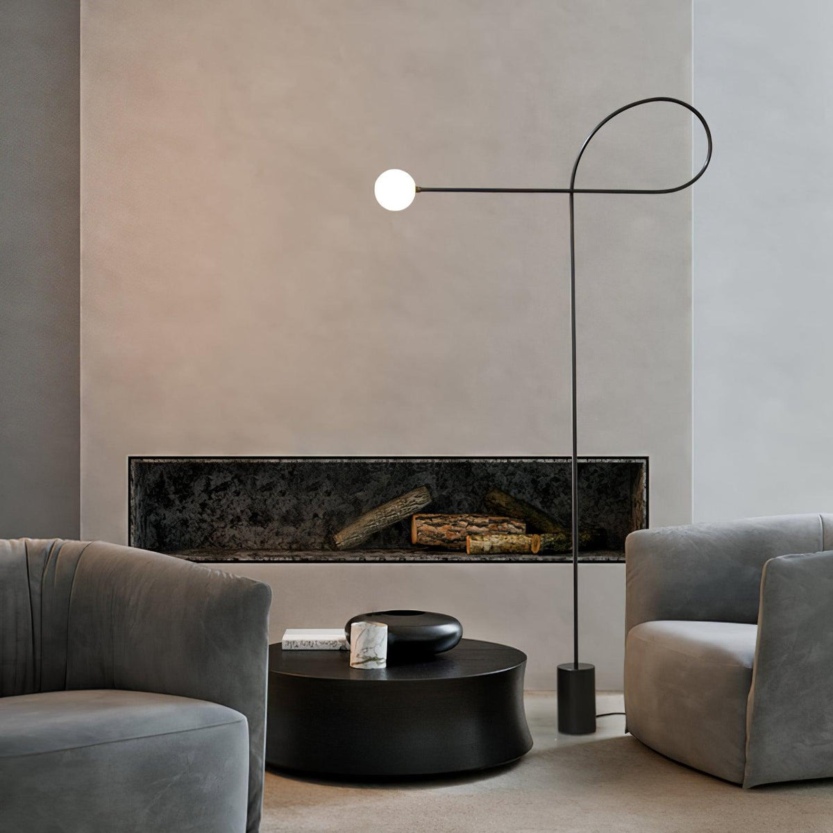 Zanoril sculpturale vloerlamp