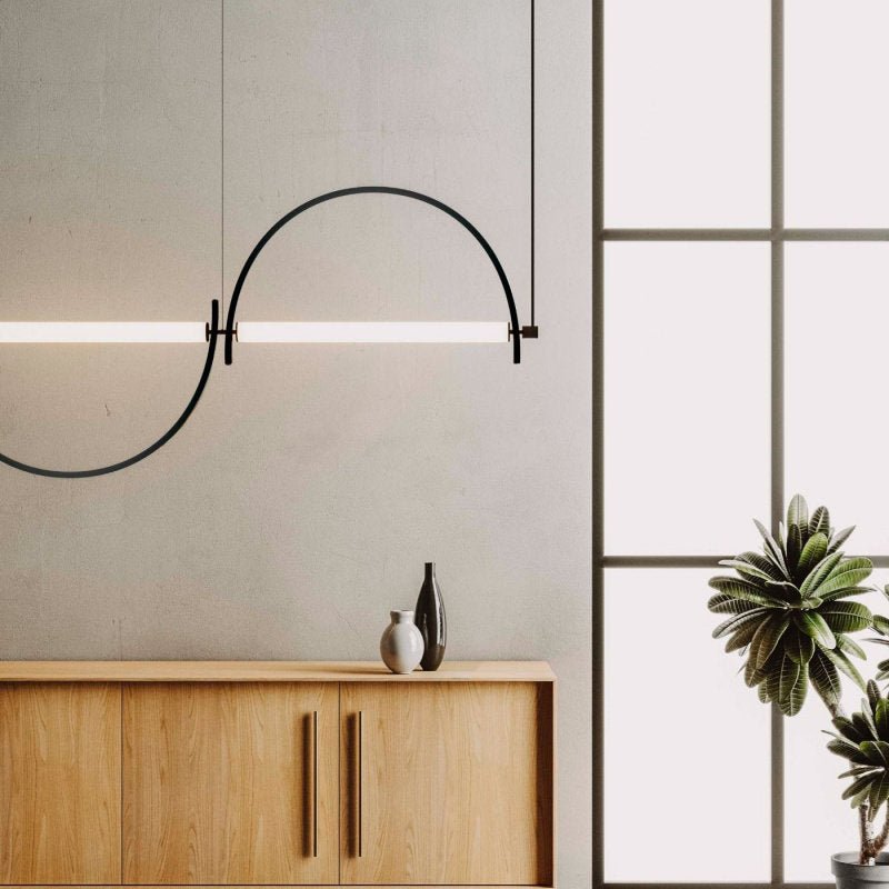 Arched kroonluchter met lineaire LED