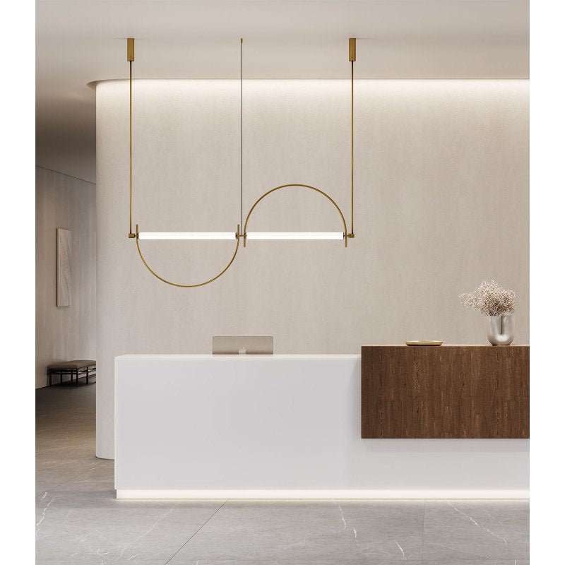 Arched kroonluchter met lineaire LED