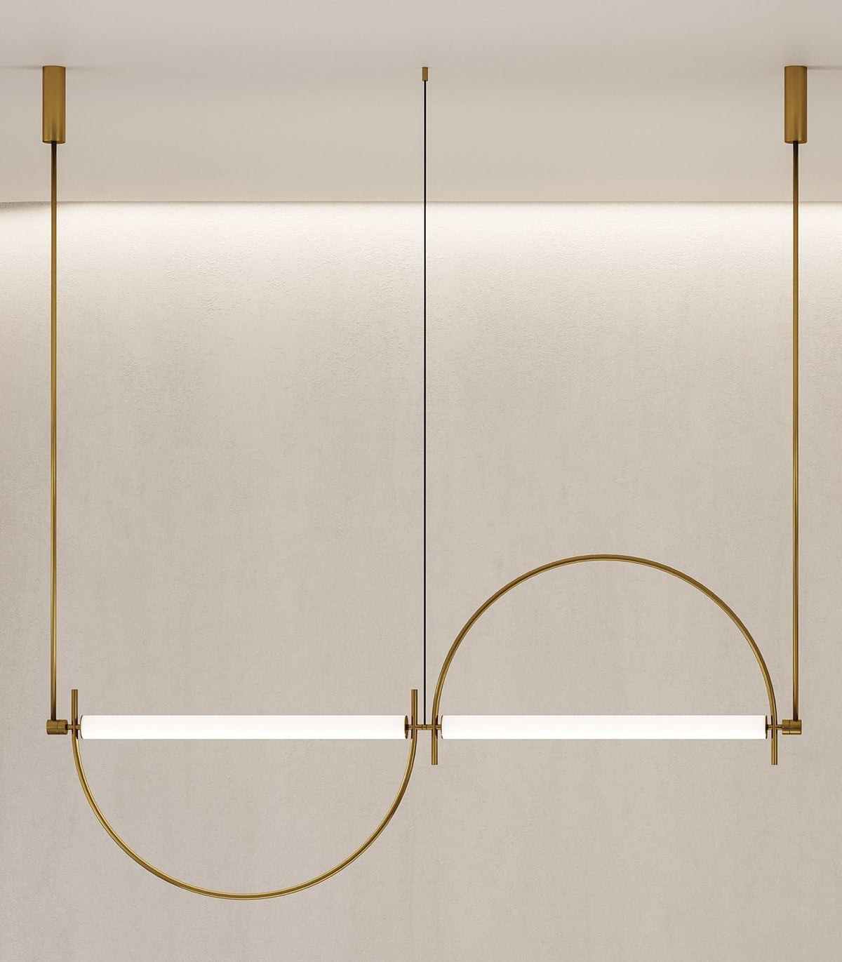 Arched kroonluchter met lineaire LED
