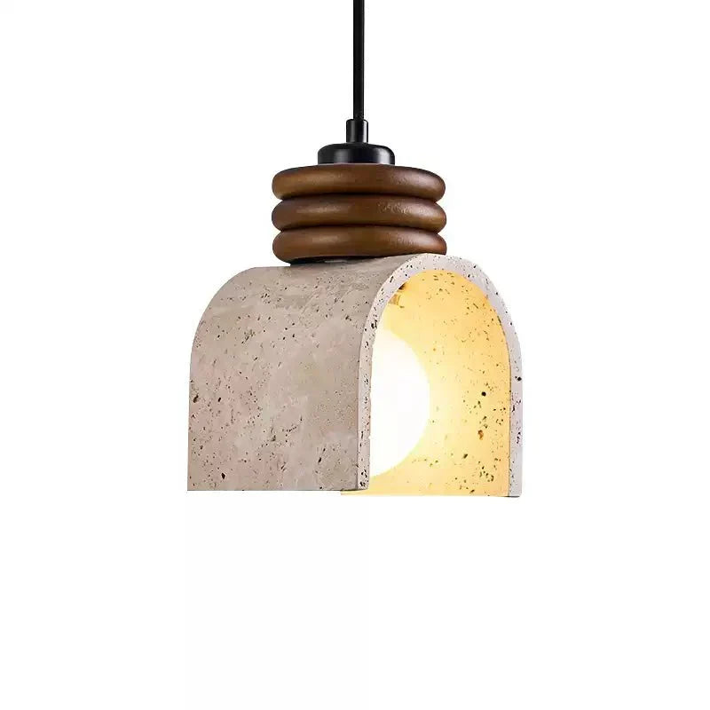 Quinn Moderne hanglamp van geel travertin