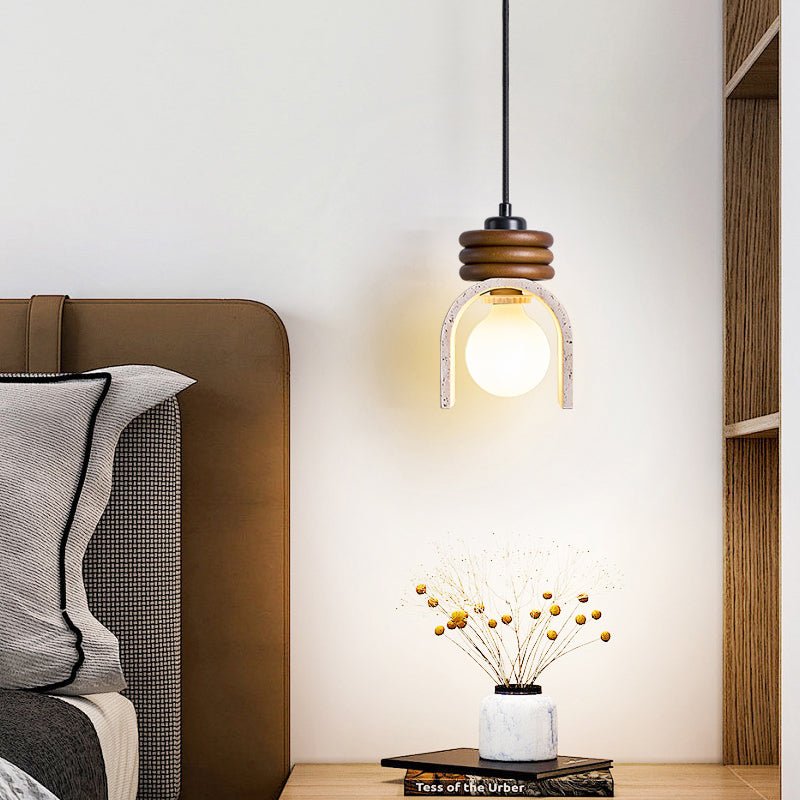 Quinn Moderne hanglamp van geel travertin