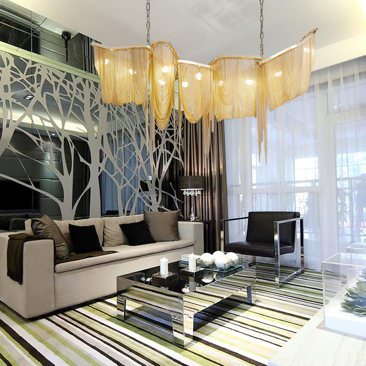 Soleraria Kroonluchter Tassel Goudkleurige Afwerking