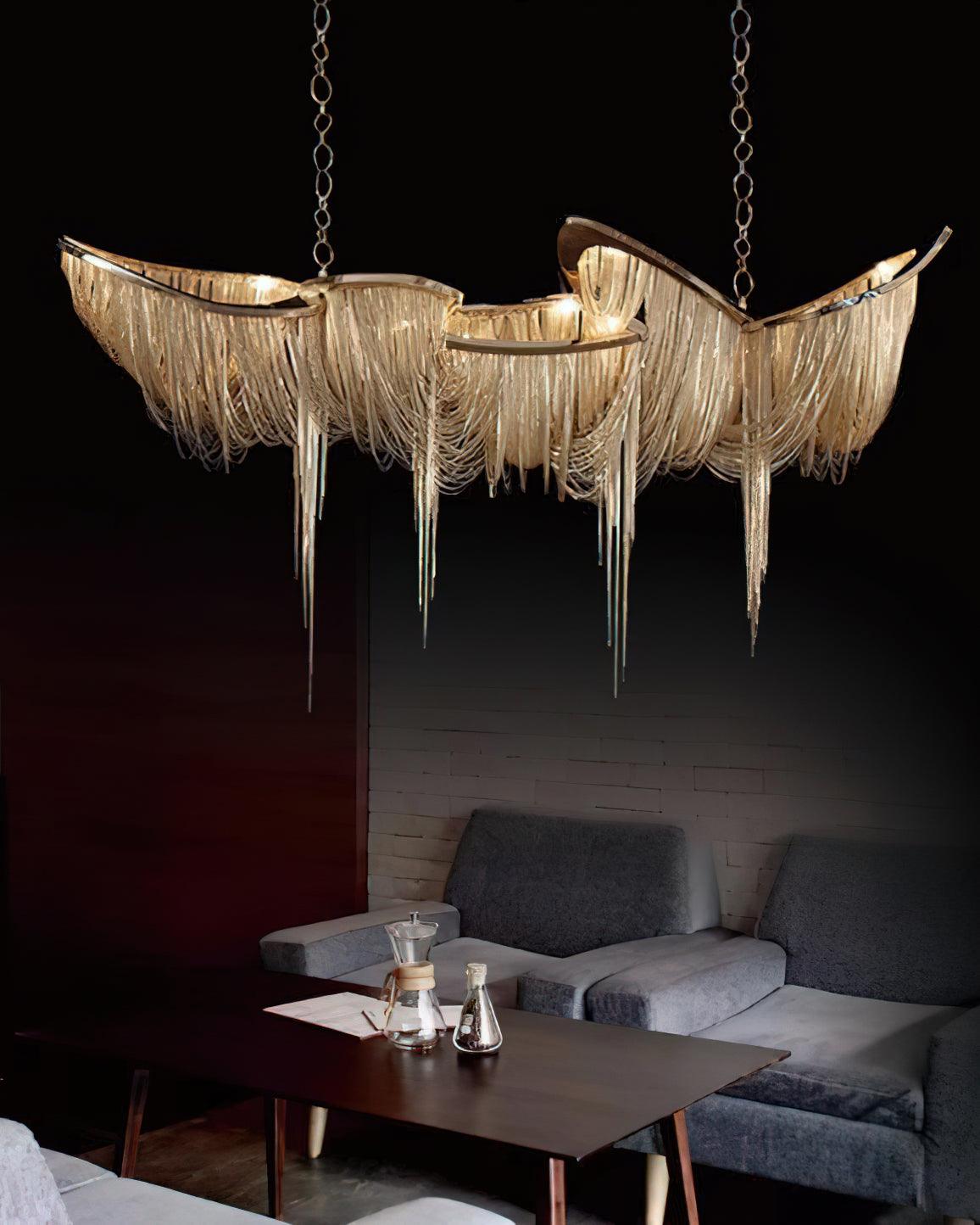 Soleraria Kroonluchter Tassel Goudkleurige Afwerking