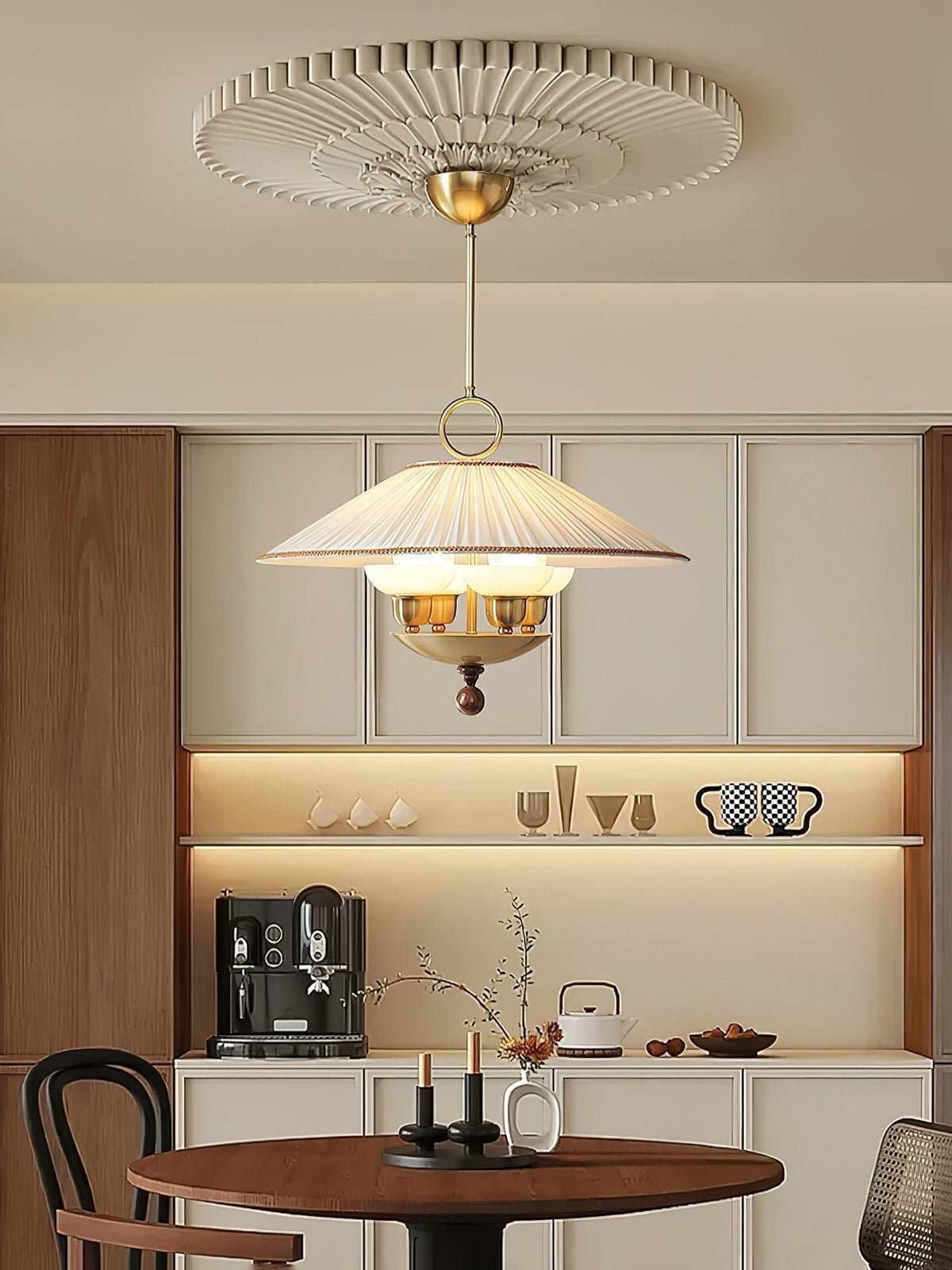 Umbera hanglamp met geplooide kap
