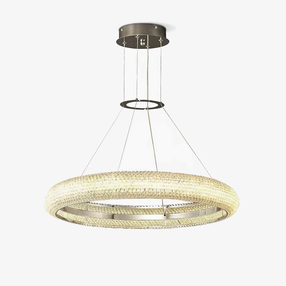 Vazorora Moderne Kroonluchter met Kristalring in Minimalistisch Design