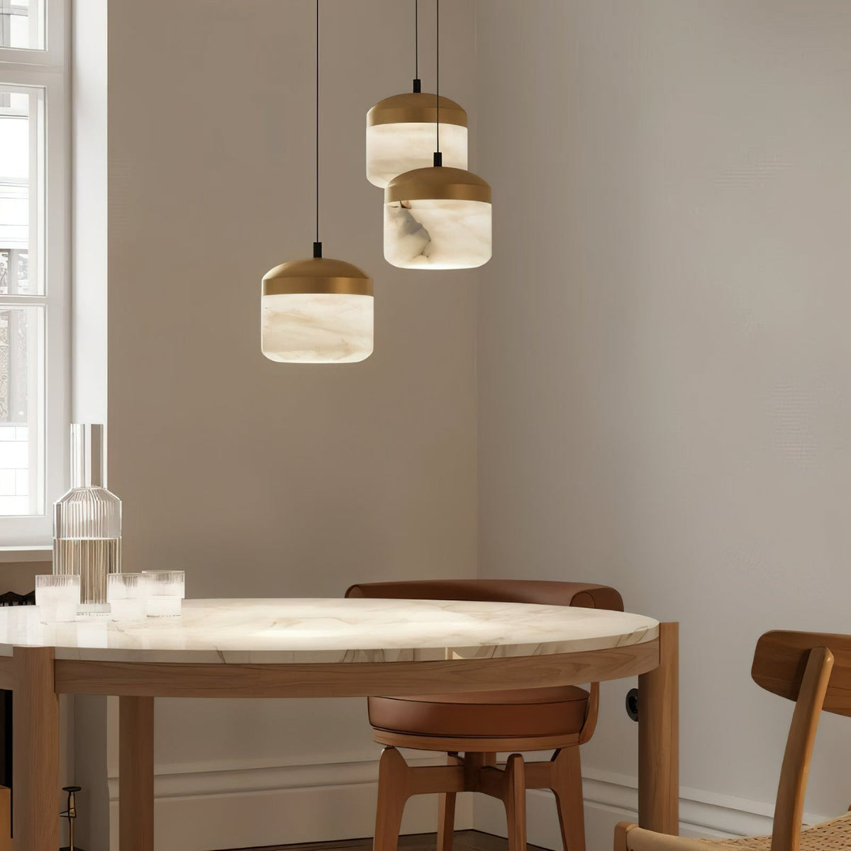 Arquesian hanglamp van albast in
