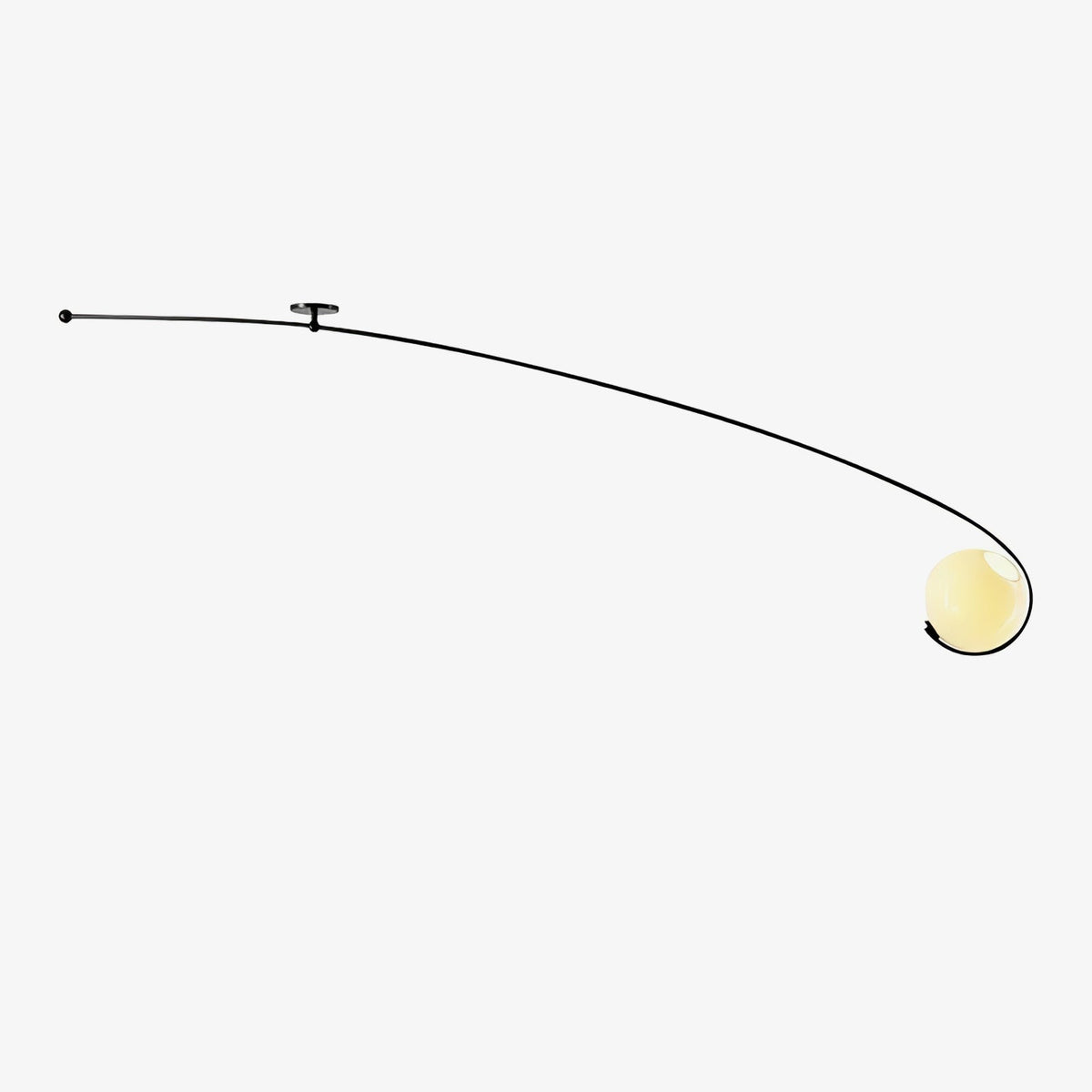 Elsoris Moderne minimalistische plafondlamp van glas met gebogen vorm