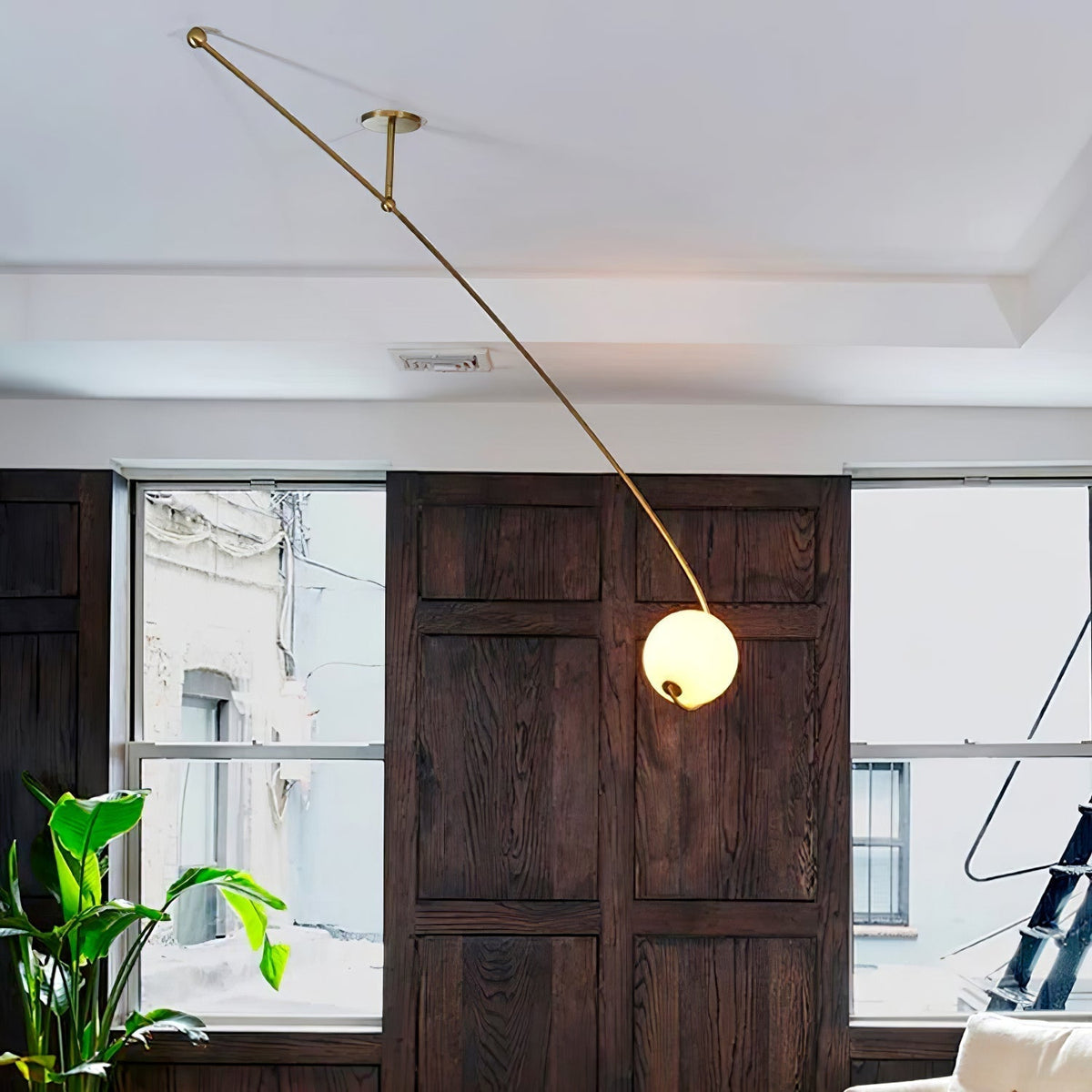 Elsoris Moderne minimalistische plafondlamp van glas met gebogen vorm