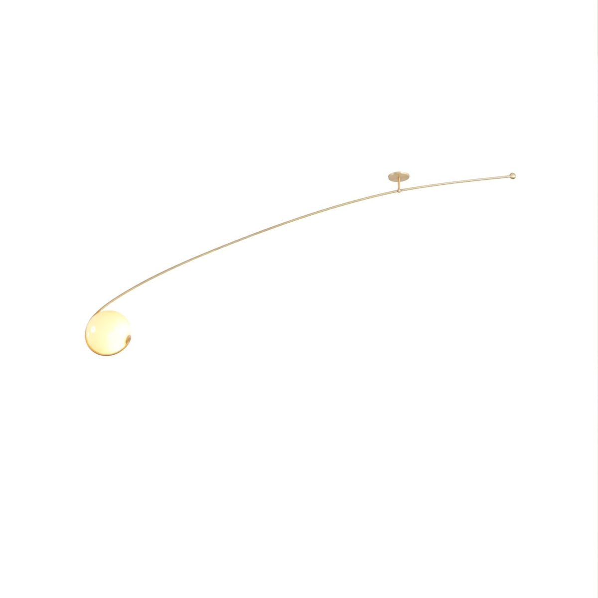 Elsoris Moderne minimalistische plafondlamp van glas met gebogen vorm