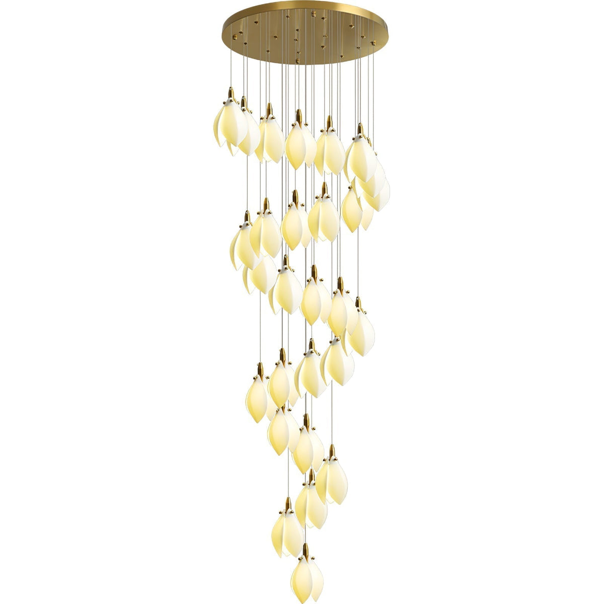 Caphayra Floral keramische messing Kroonluchter