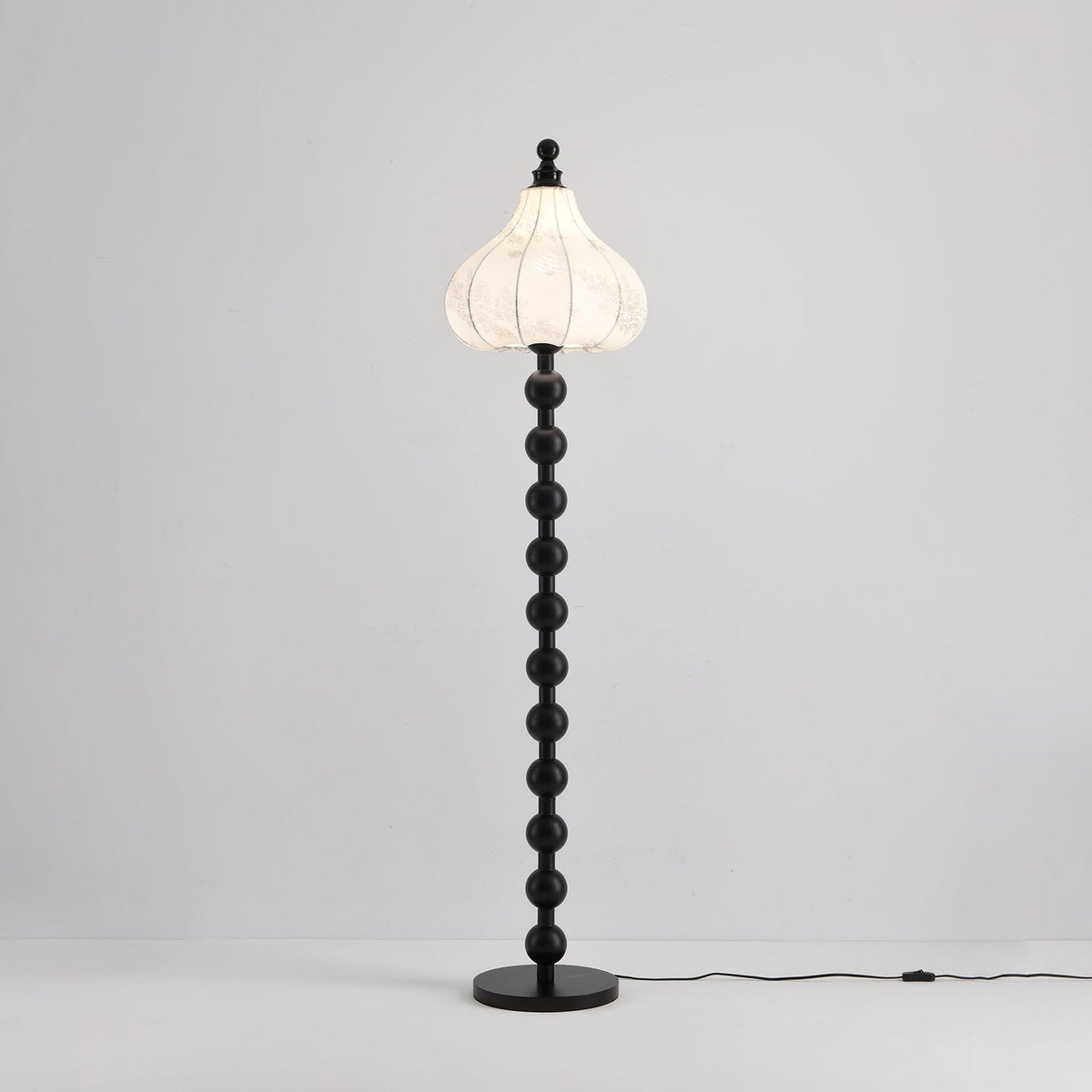 Avenivella moderne vloerlamp van walnoothout