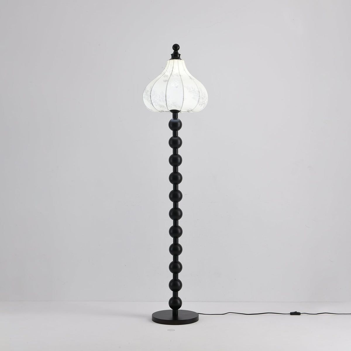 Avenivella moderne vloerlamp van walnoothout
