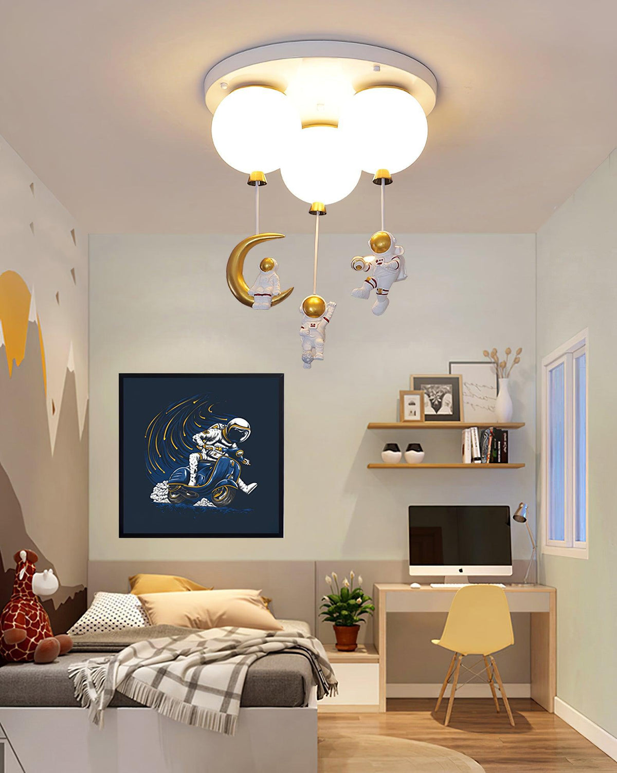 Lumanelle plafondlamp Astronaut Glossy Balloon voor kinderkamer