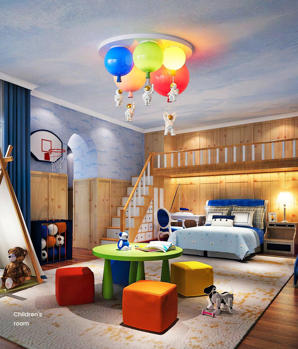 Lumanelle plafondlamp Astronaut Glossy Balloon voor kinderkamer