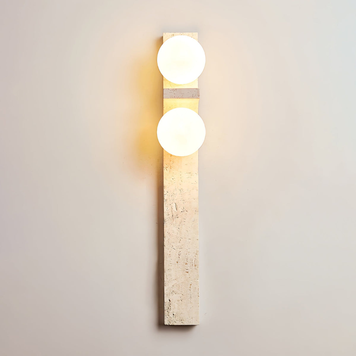 Cassiopeia wandlamp in geel travertin