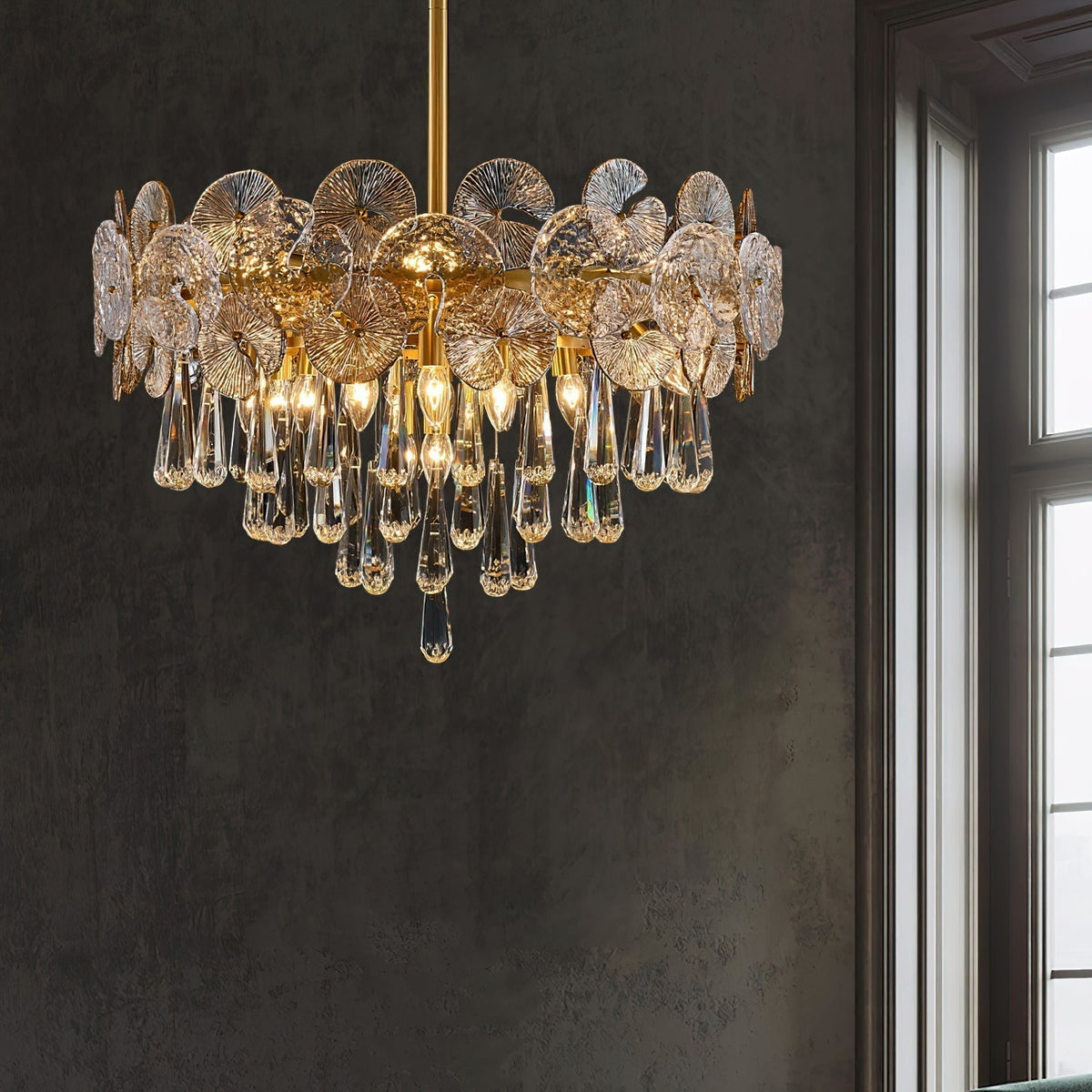 Caeluvyo Postmodern luxe elegantie Kristallen Kroonluchter