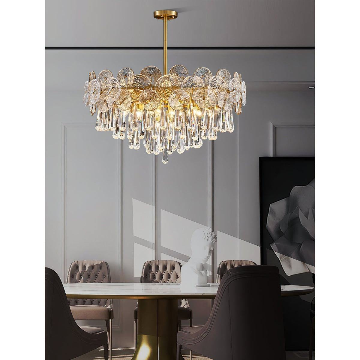 Caeluvyo Postmodern luxe elegantie Kristallen Kroonluchter