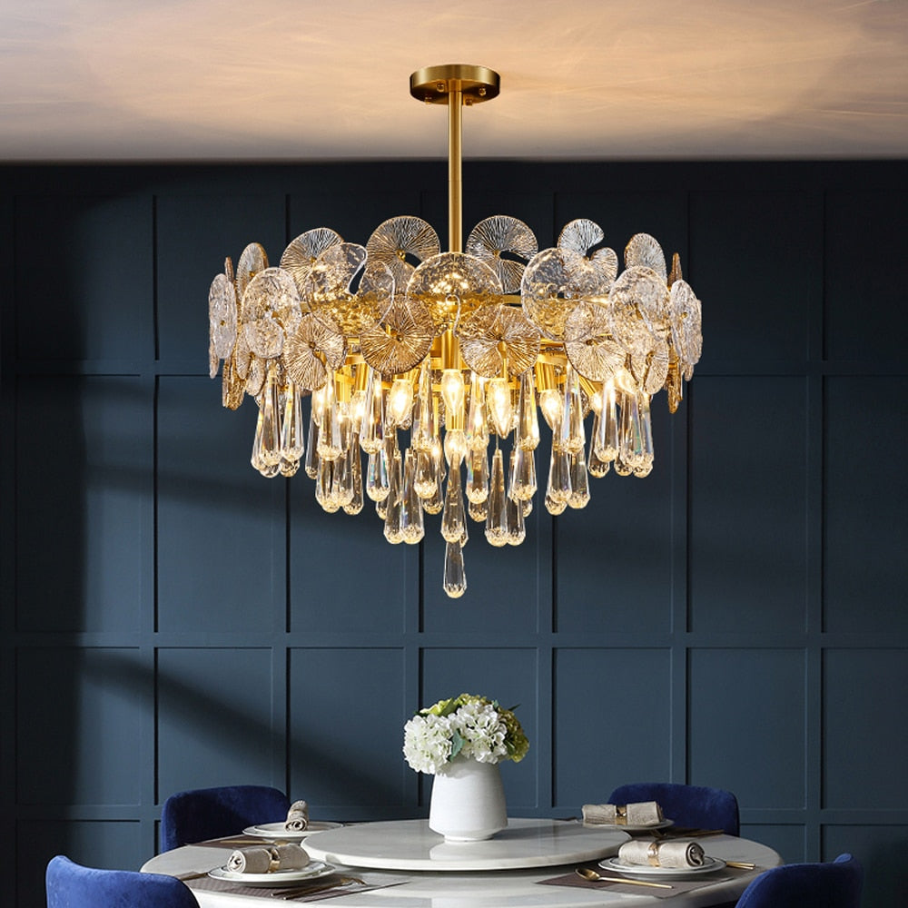 Caeluvyo Postmodern luxe elegantie Kristallen Kroonluchter