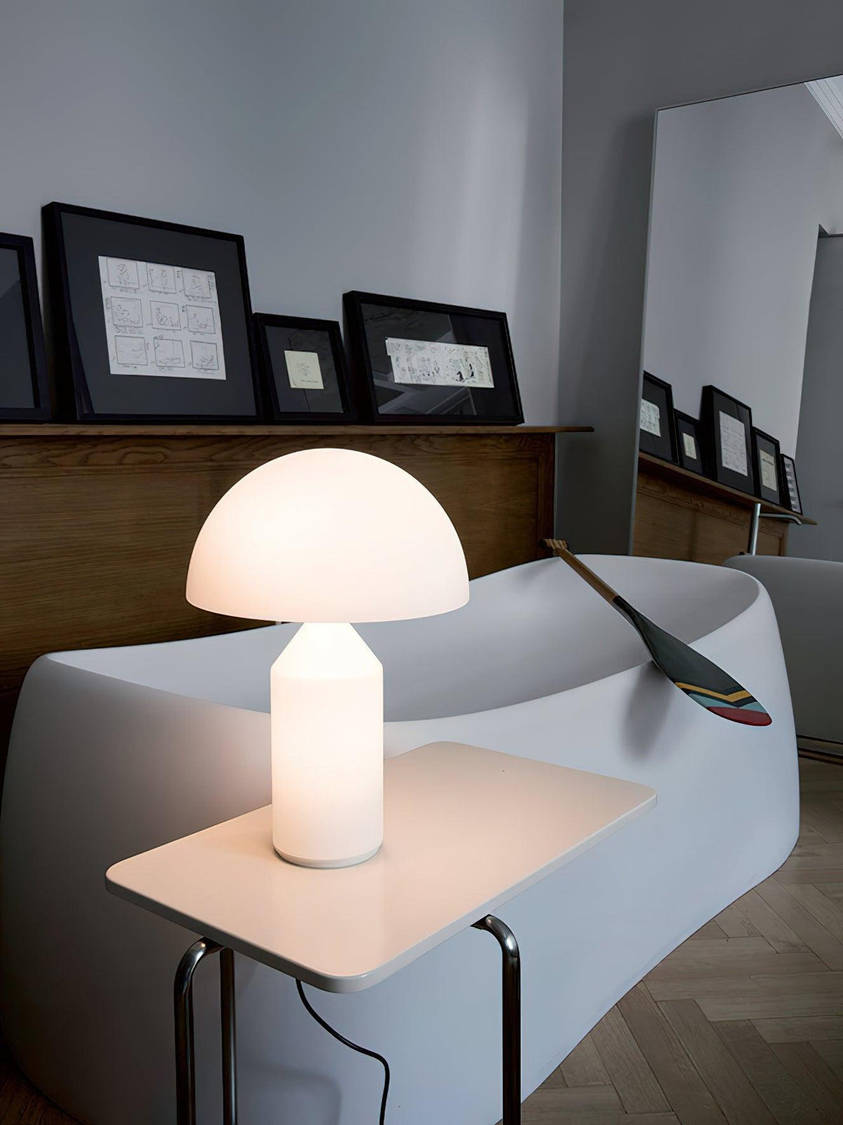 Hesrin kunstmatige glazen tafellamp