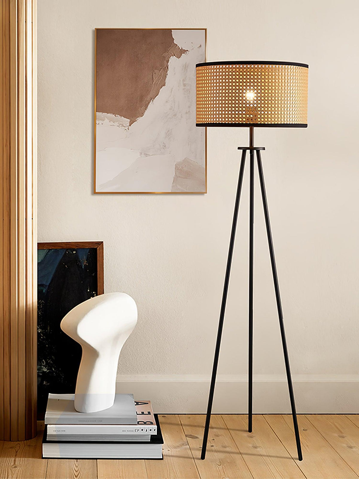 Trio Vintage Bamboe vloerlamp