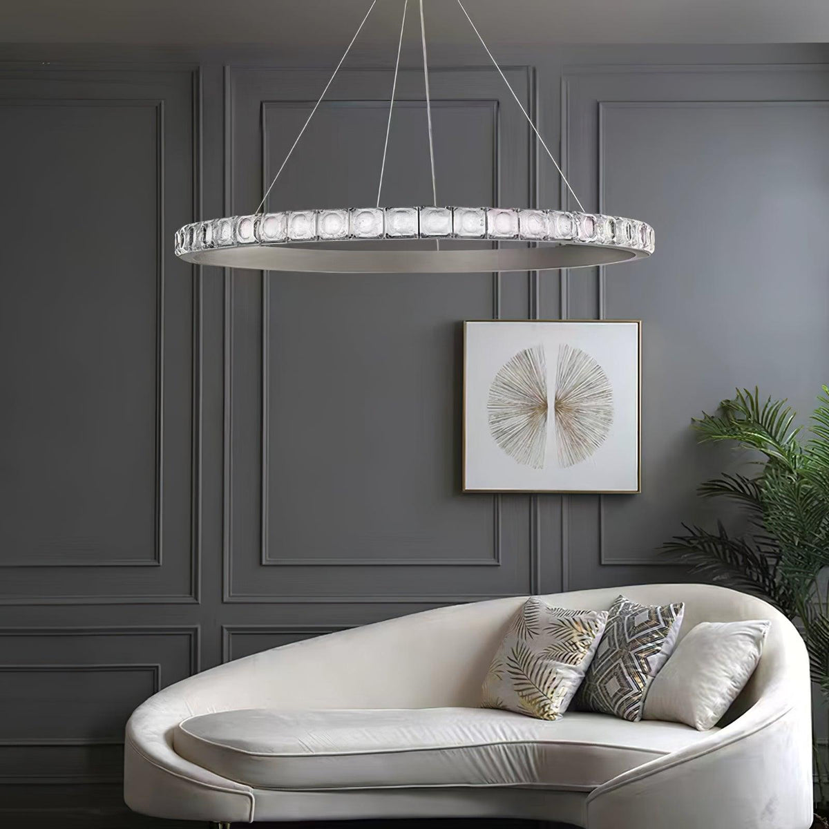 Avzorion Moderne Minimalistische Ring Kroonluchter van glas