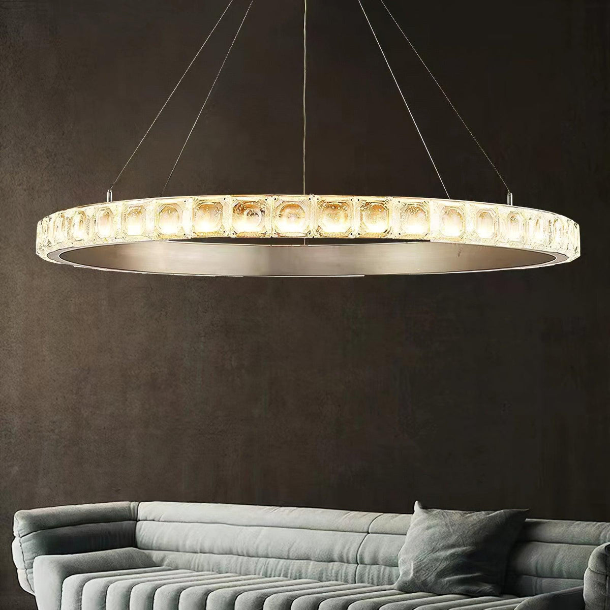 Avzorion Moderne Minimalistische Ring Kroonluchter van glas