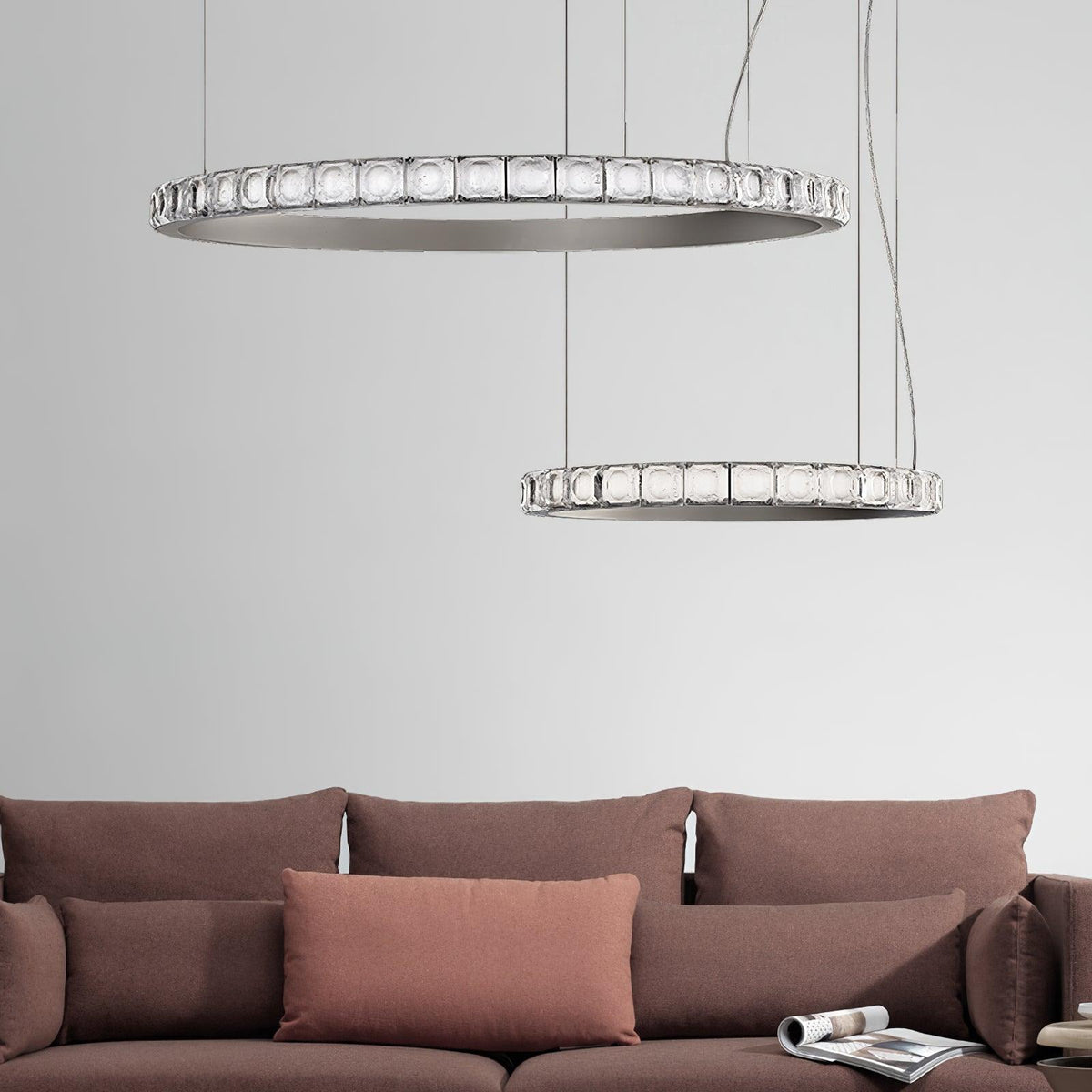 Avzorion Moderne Minimalistische Ring Kroonluchter van glas