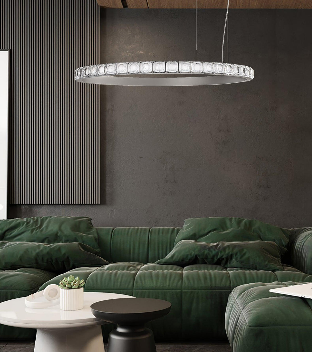 Avzorion Moderne Minimalistische Ring Kroonluchter van glas